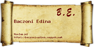 Baczoni Edina névjegykártya